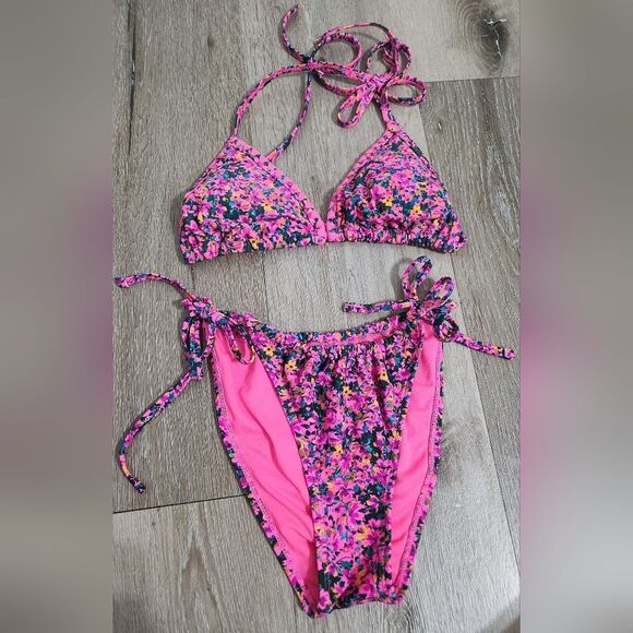 Wild Fable Pink Floral  set Bikini - Picture 4 of 8